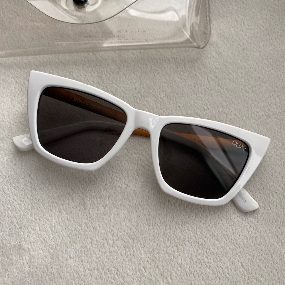 Quay white sunglasses